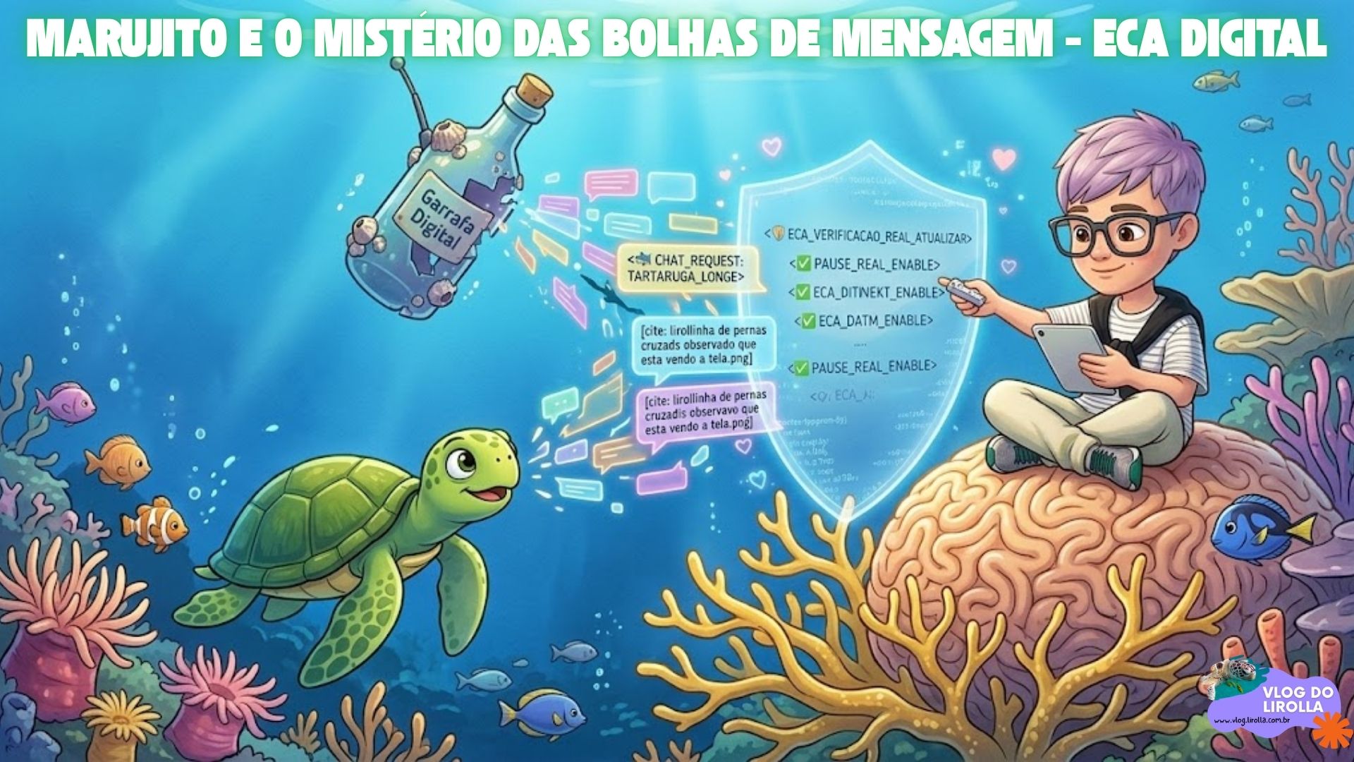 Marujito e o Mistério das Bolhas de Mensagem - ECA Digital