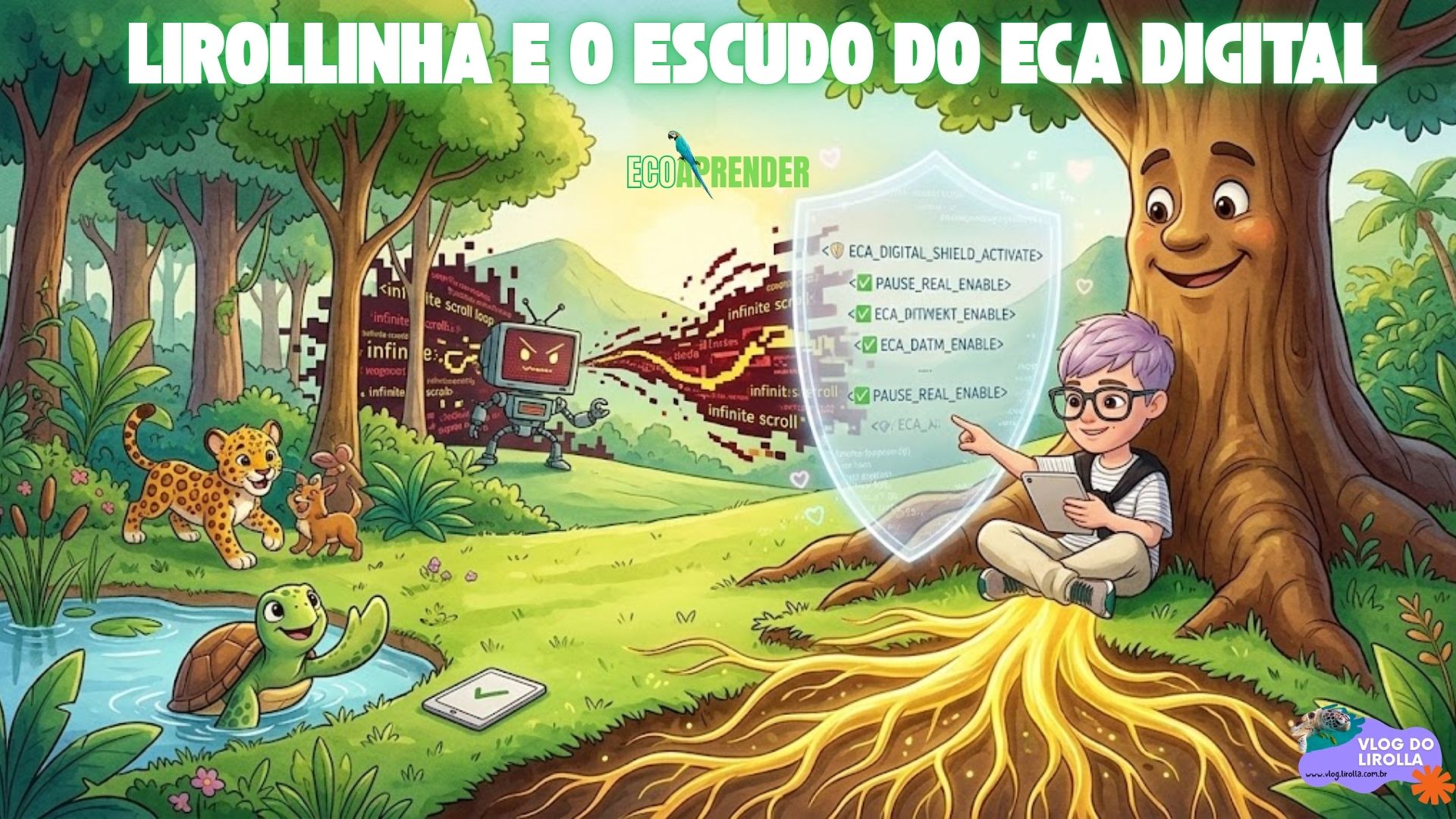 lirollinha e o escudo do eca digital